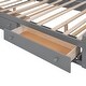 preview thumbnail 16 of 52, Full Size Wooden Bed with All-in-One Cabinet, Shelf, Sockets & Twin Trundle - Stylish and Functional in Grey