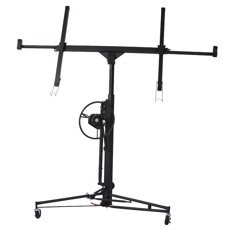 16 ft. Black Drywall Lift Panel Lift Drywall Panel Hoist Jack Lifter