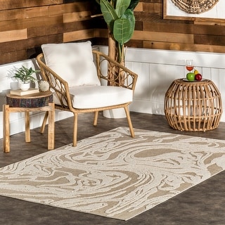 Nuloom Leisa Abstract Swirls Indoor/Outdoor Area Rug - Bed Bath ...
