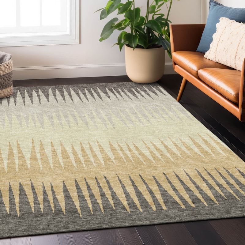 Machine Washable Indoor/ Outdoor Chantille Ombre Contemporary Rug
