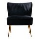 preview thumbnail 38 of 85, Heaven Contemporary Velvet Upholstered Accent Chair Black