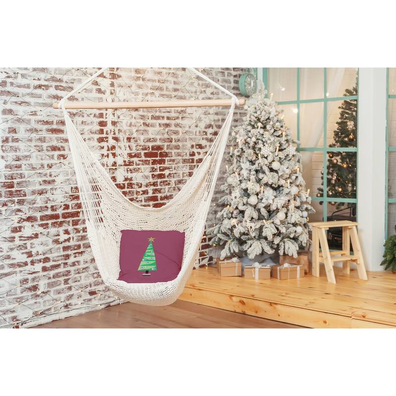 Cartoon Christmas Tree Indoor/Outdoor Throw Pillow