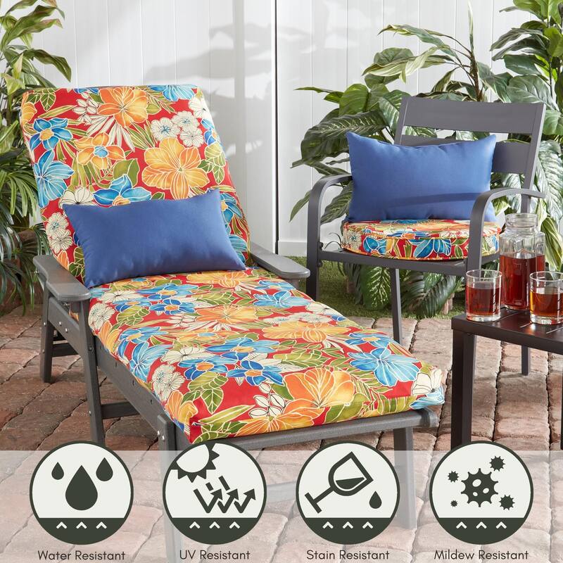 Greendale Home Fashions 18" Round Outdoor Chair Pad (Set of 2)