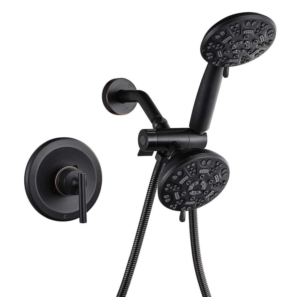 WOWOW Single-Handle 7-Spray Dual Shower Head Shower Faucet