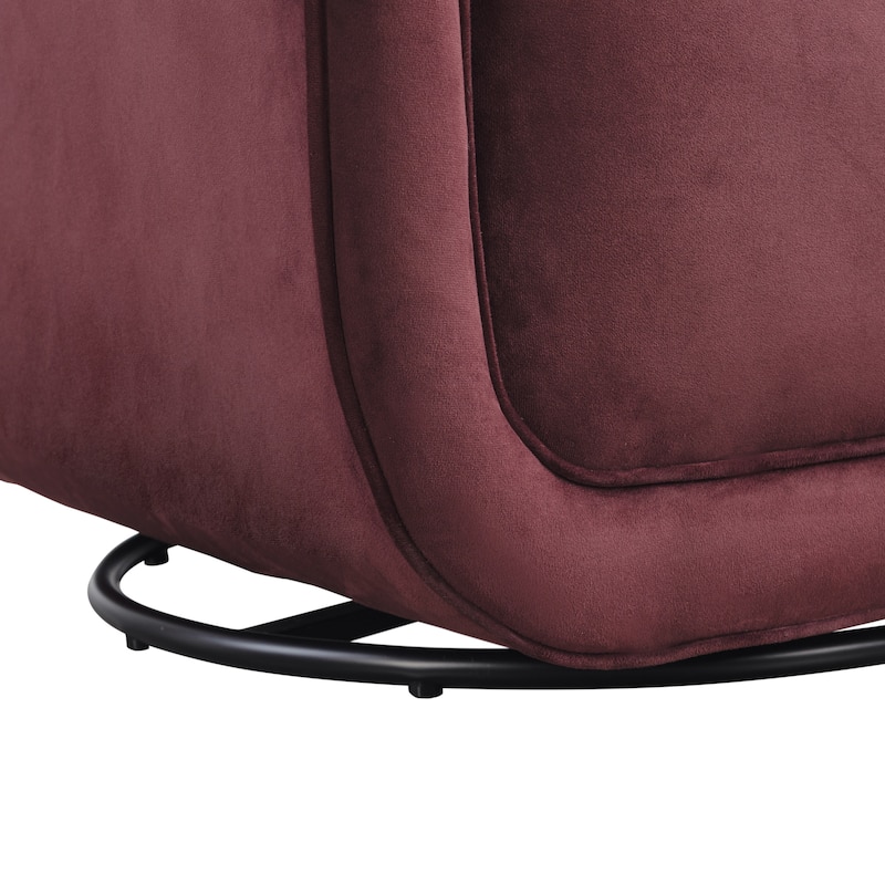 Studio Living Landon Swivel Accent Chair in Velvet Fabric