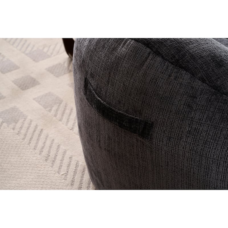 Chenille Memory Foam Bean Bag Chair with Oversized Lounger Plush Support