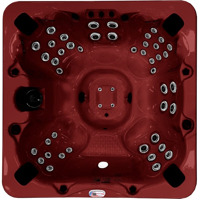 7-Person 56-Jet Premium Acrylic Bench Spa Standard Hot Tub with Sound System and LED Waterfall