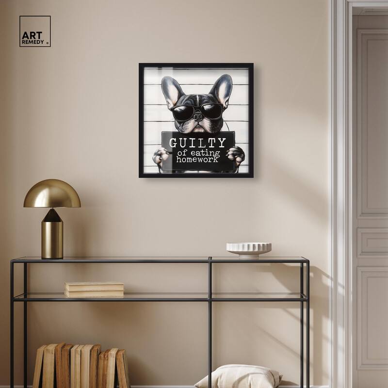 Guilty of Eating Homework Shadowbox by Art Remedy