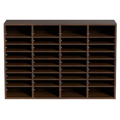 Office Mailbox Literature Organizers with 36 Compartments and Adjustable Shelves