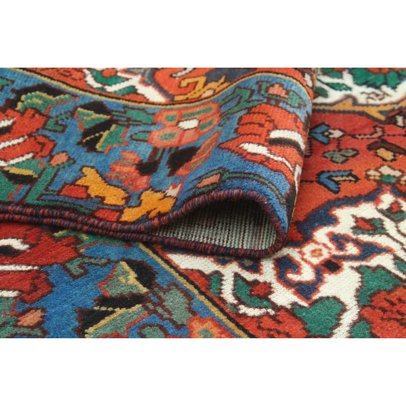 Fine Vintage Distressed Joseph Rust/Blue Rug - 4'3" x 6'5"