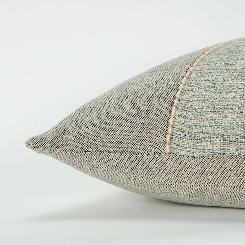 Donny Osmond Light Gray Color Block Throw Pillow