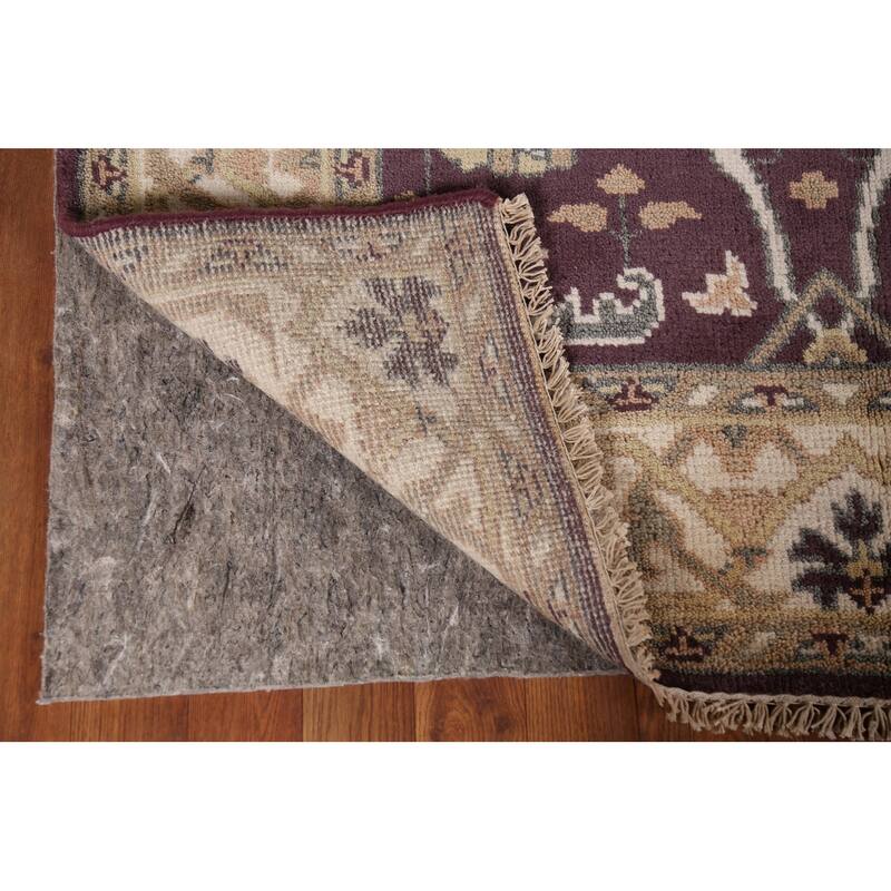 All-Over Oushak Indian Area Rug Handmade Wool Carpet - 4'2"x 6'5"