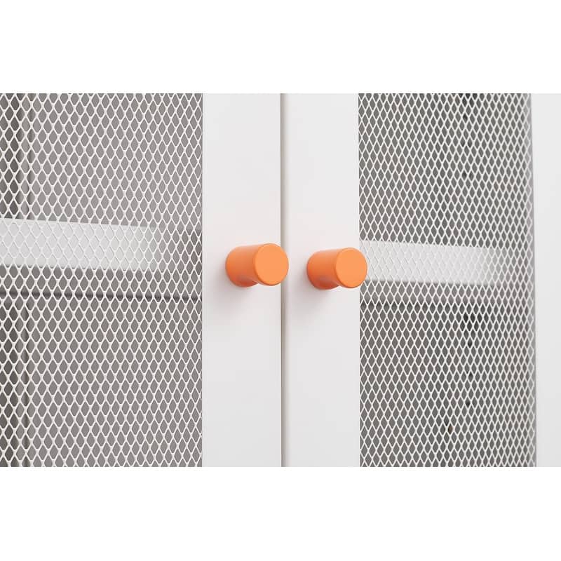 5.9" Modern Shoe Cabinet with Double-Sided Mesh Doors, Adjustable Partitions