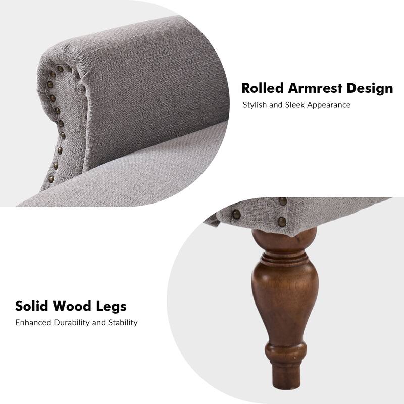 Terri Traditional Roll Arm Manual Recliner with Solid Wood Legs by HULALA HOME