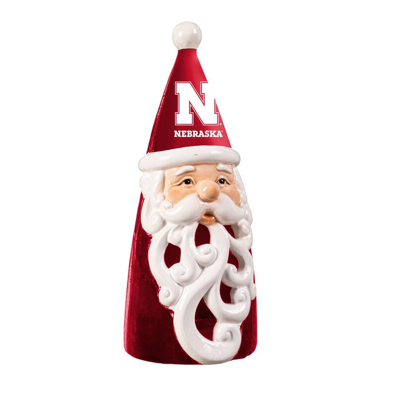 University of Nebraska Santa LED Garden Statuary, 8"