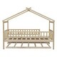 preview thumbnail 23 of 30, Twin Size House Bed for Kids, Wooden House Bed Twin with Trundle