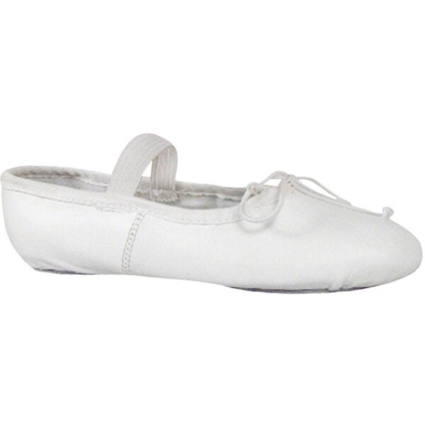 Girls White Leather Suede Outsole Strap 