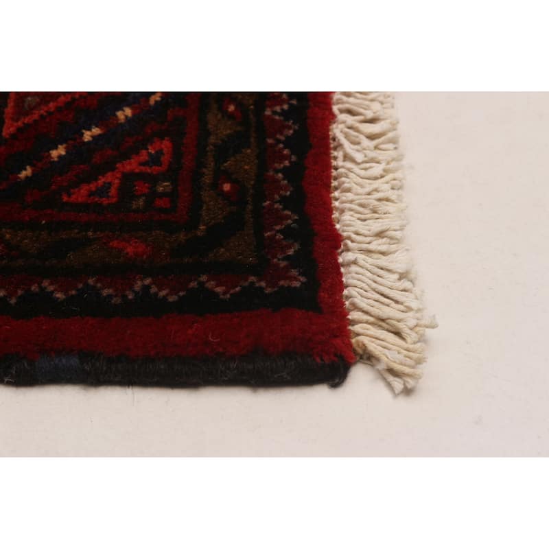 ECARPETGALLERY Hand-knotted Andelz Red Wool Rug - 3'9 x 14'6
