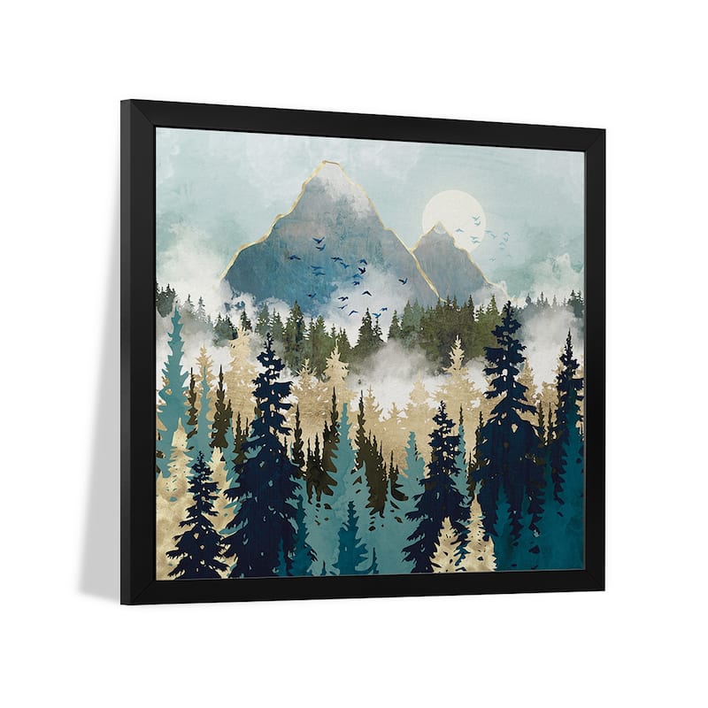 Misty Pines Premium Framed Poster by SpaceFrog Designs
