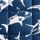 preview thumbnail 9 of 7, Eddie Bauer Vinny And Shark Friends Reversible Blue Comforter Bonus Set