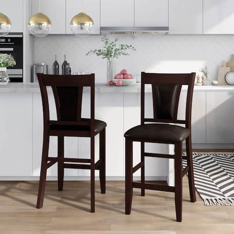 Furniture of America Dionne Cherry Counter Height Stool (Set of 2)