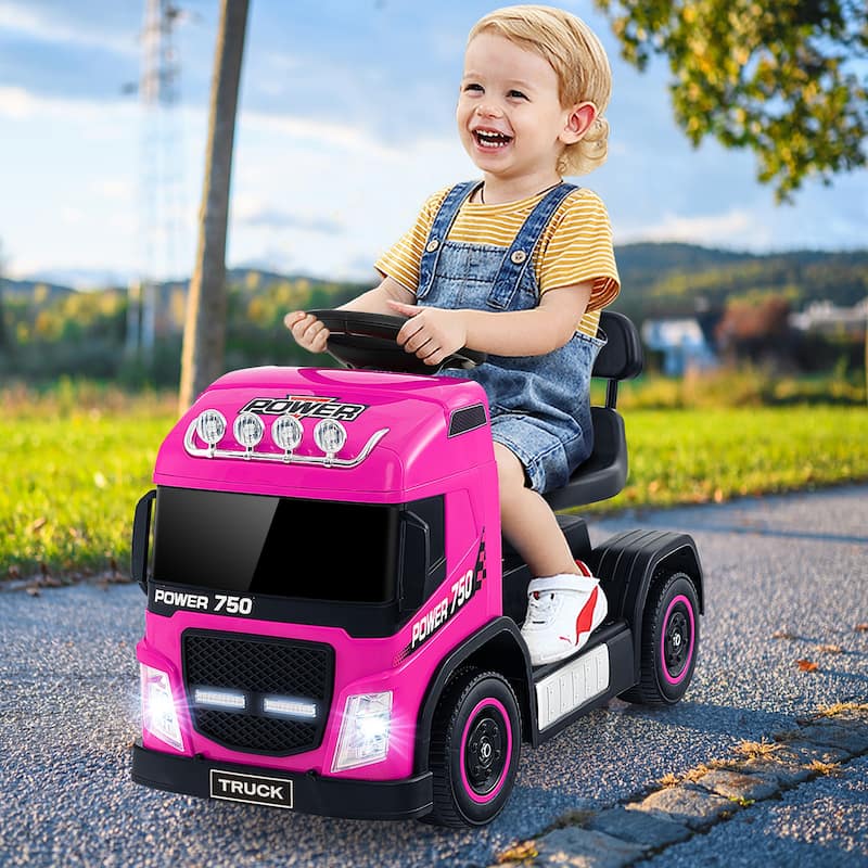 Gymax 6V Kids Electric Ride-on Truck Battery Powered Ride-on Toy w/