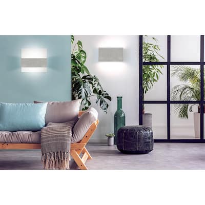 Porch & Den Miles Matte Nickel LED Wall Lightw with Satin Glass