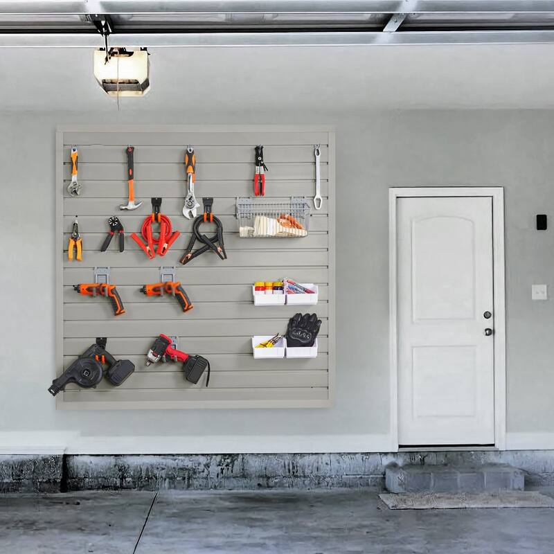 Heavy Duty Garage Slat Wall Organizer Panels with Universal Groove Design