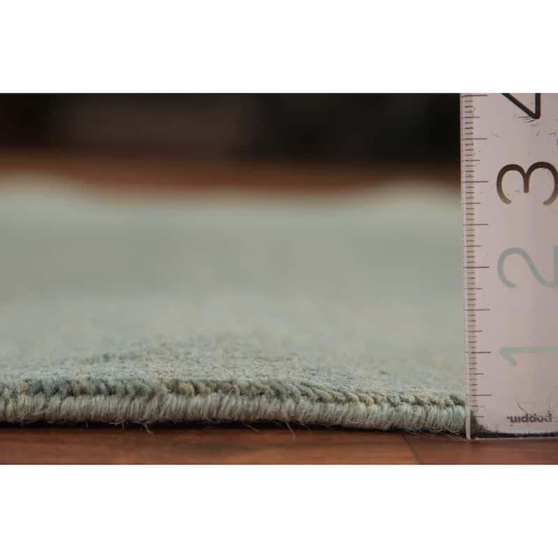Green & Blue Gabbeh Modern Rug Handmade Wool Carpet - 4'1" x 5'11"