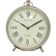 preview thumbnail 5 of 12, Silver Stainless Steel Traditional Clock