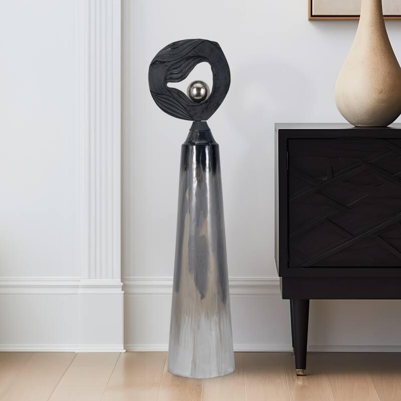 Sagebrook Home Modern Aluminum & Iron Decorative Vase - Sleek Contemporary Metal Accent