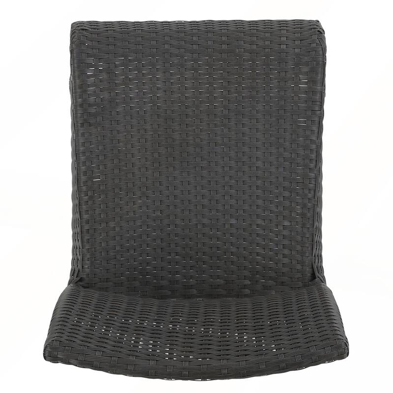 29IN Outdoors PE Rattan Armless Barstools Set of 2