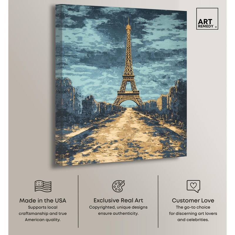Textured Paris Embroidery Canvas by Art Remedy, Gallery Wrapped
