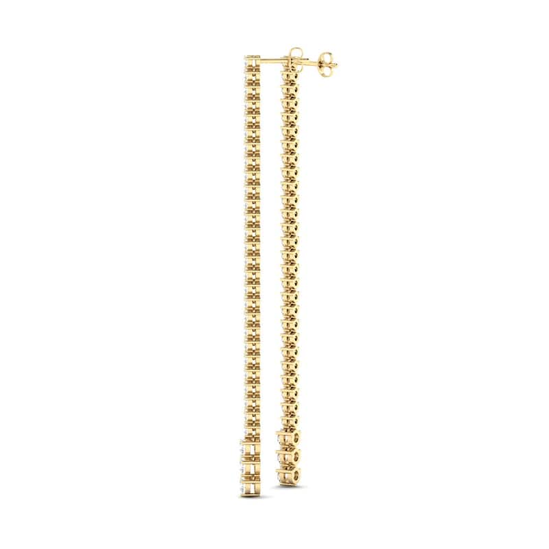 Marquee 4 1/2 CTW Diamond Dangle Earrings in 14K Yellow Gold