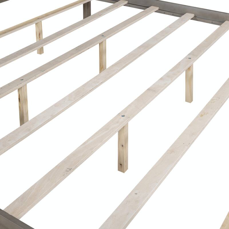 King Size Canopy Bed with Headboard and Support Legs