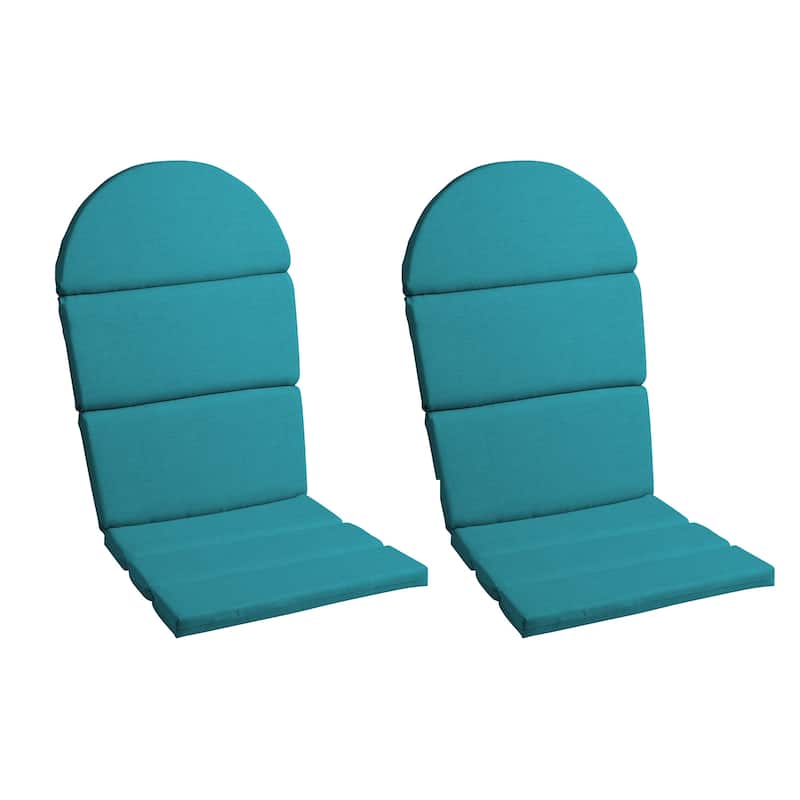ARDEN Outdoor Foam Adirondack Cushion, Set of 2 - 20 x 18 - Lake Blue Leala