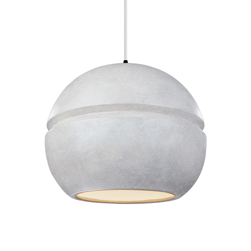 Carson Carrington Sallebyn 1-light Concrete Shade Pendant - Matte Black, Concrete, White - Matte Black, Concrete, White