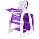 preview thumbnail 7 of 6, Baby High Chair 3 in 1 Infant Table and Chair Set Purple