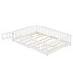 preview thumbnail 78 of 109, Pine Wood Floor Bed with Safety Guardrails and Door for Kids, Boys, Girls, Bedroom