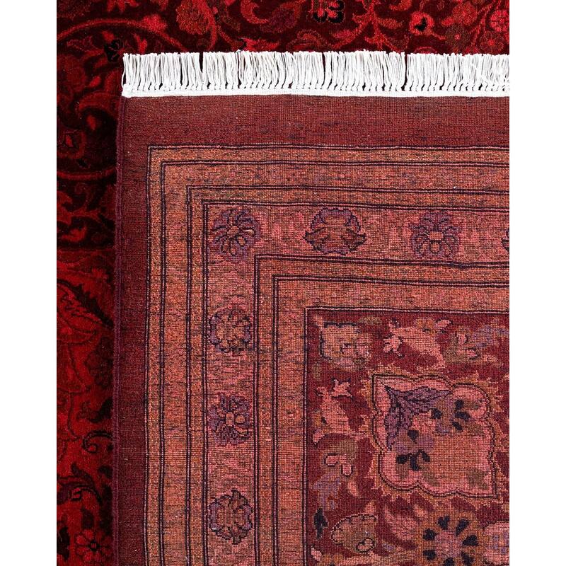 Overdyed, One-of-a-Kind Hand-Knotted Area Rug - Pink - 11' 10" x 18' 4"