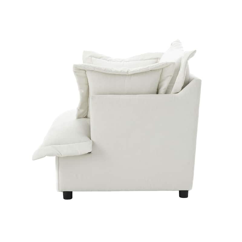 Double Layer Cushion Comfy Cloud Modular Sectional Sofa Couch Ottoman