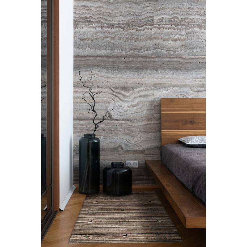 ECARPETGALLERY Hand Loomed Kashkuli Gabbeh Brown Wool Rug - 3'1 x 4'8