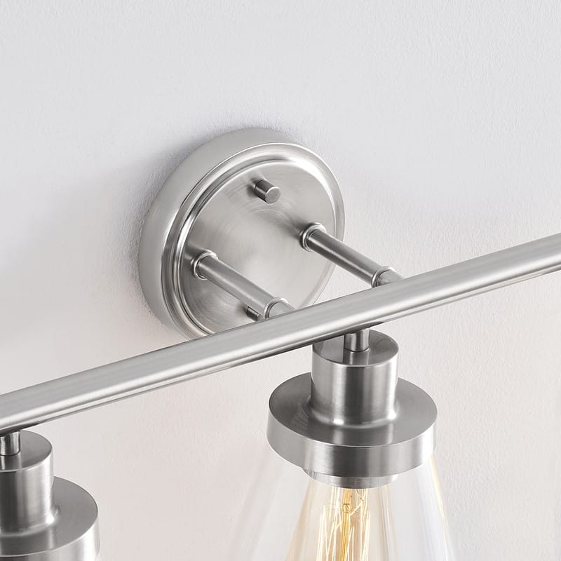 KAWOTI 22.25 inch 3-Light Bathroom Vanity Light with Bell Glass Shade