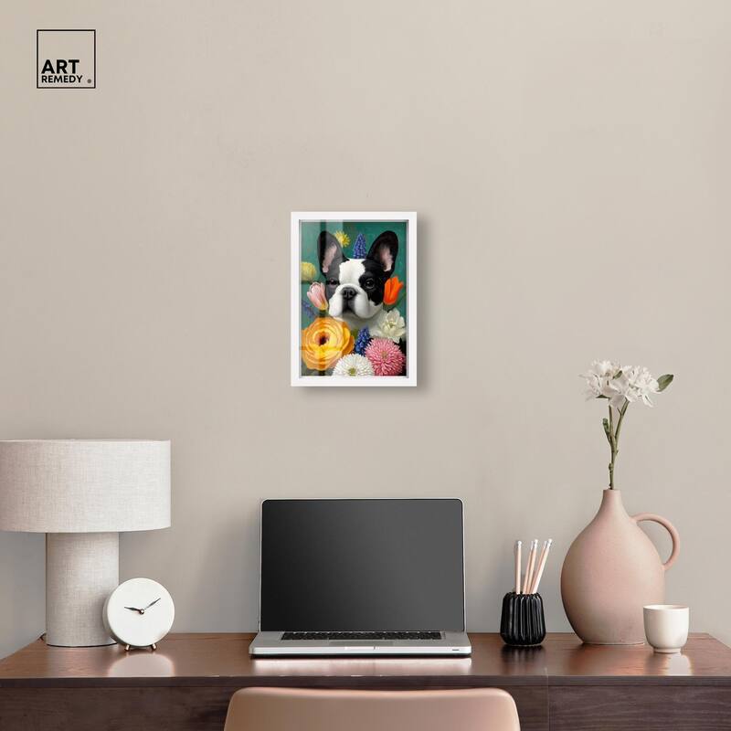 Secret Garden Frenchie Shadowbox by Art Remedy