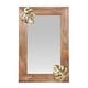 preview thumbnail 3 of 9, Ridgeway Boho Handcrafted Rectangular Mango Wood Wall Mirror by Christopher Knight Home - 24.00" L x 1.00" W x 36.00" H