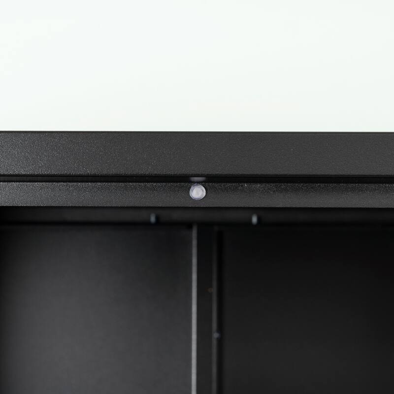Steel Lockable Garage Storage Cabinet with 2 Doors and 2 Adjustable Shelves