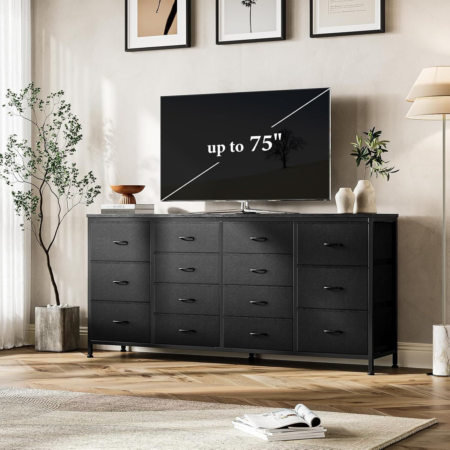 63 W Dresser Tv Stand for 65 70 75 Inch Tv