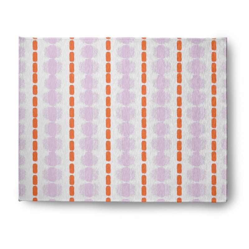 Watercolor Stripe Spring Chenille Rug - Purple-Orange - 8' x 10'