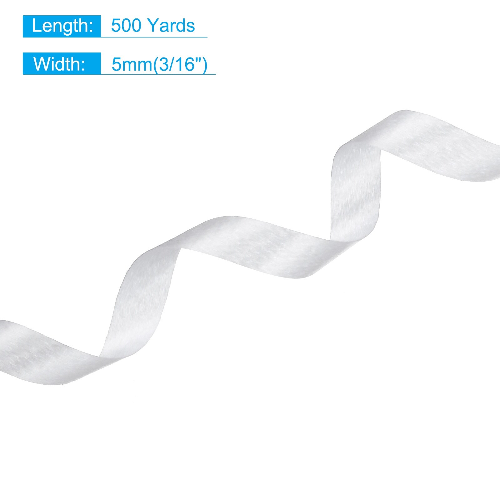 White Crimped Curling Ribbon (Per 500 yard roll)