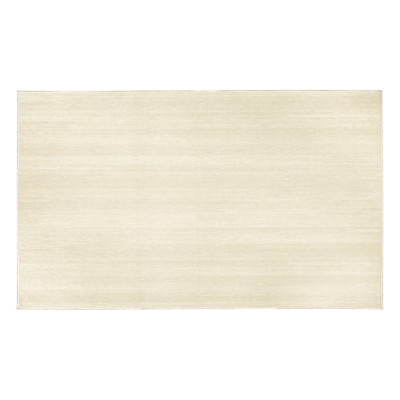 My Magic Carpet Machine Washable Area Rug Solid Cream